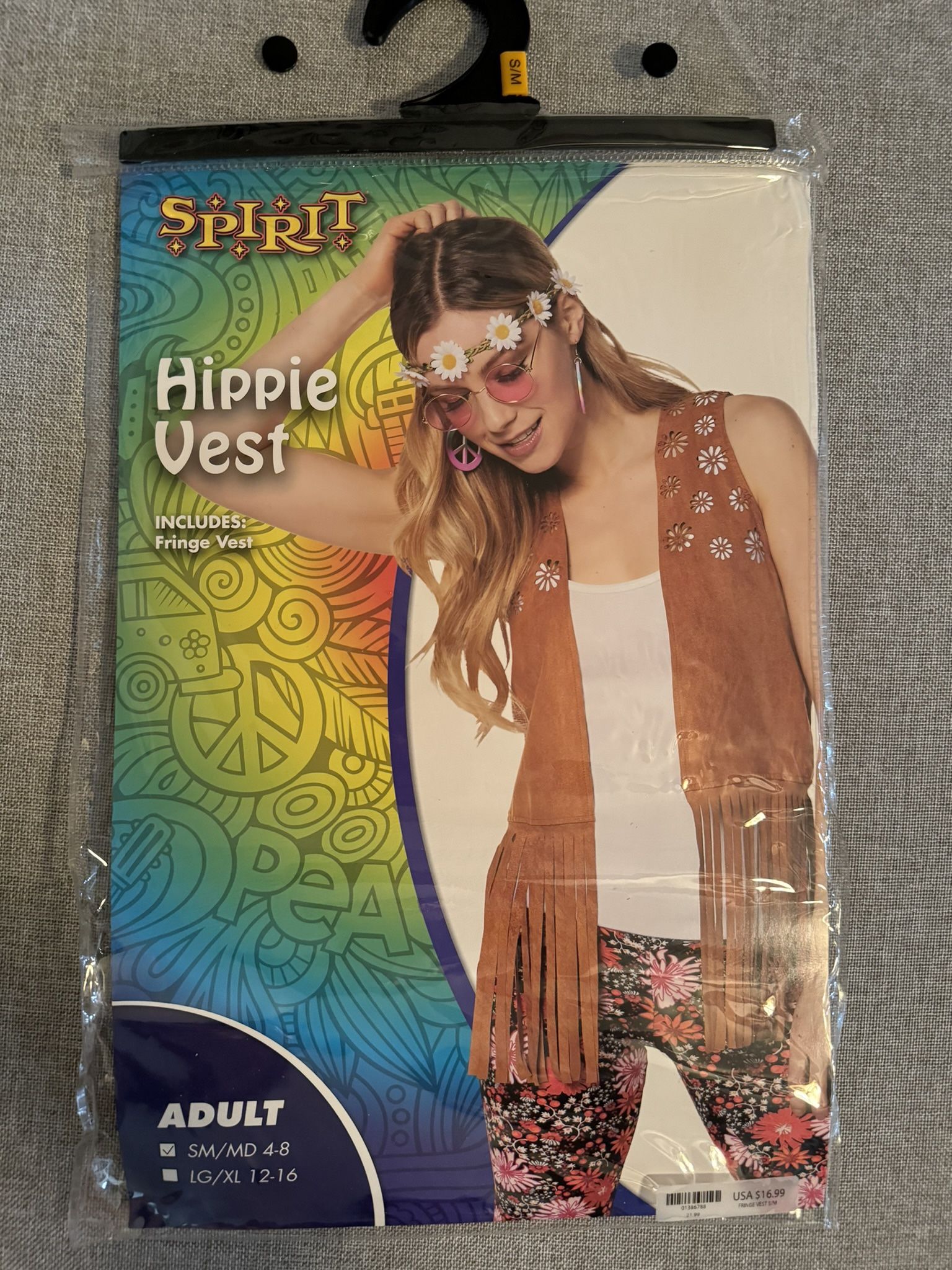 Spirit Hippie Vest Costume Women’s Adult Small Medium 4-8 