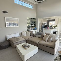 4 piece modular grey sectional sofa