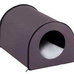 Heated Dome Cat House~NEW~ Portable and Waterproof Pet Shelter for Kitty in Winter, Brown ~ Pawhut