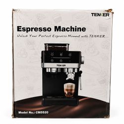 Tenker Espresso Machine with Grinder – Model CM5520 – New in Box – $125