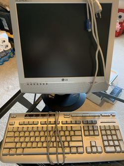 Monitor and keyboard for computer