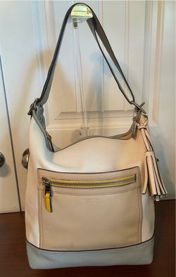 Coach Legacy Color Block Large Leather Bucket Shoulder Bag