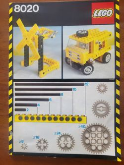 Vintage Technic Lego Manual 8020