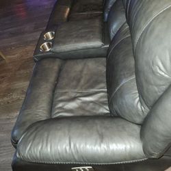 Leather Recliner chair Love seat