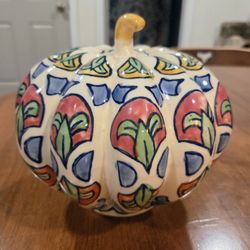 Hand Painted Ceramic Pumpkin 