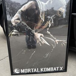 Mortal Combat Poster With Frame
