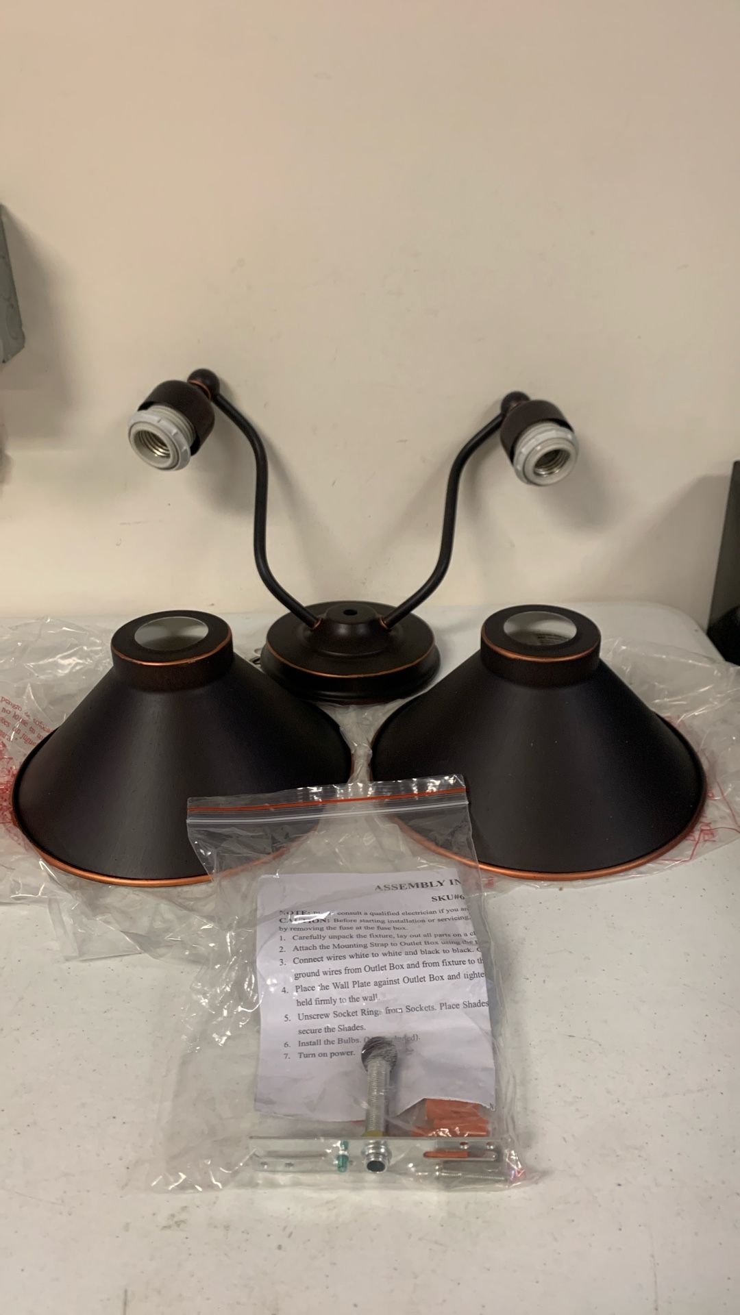 NUVO 60/1711 RoHs Compliant ,cULus Safety Listed,and Damp Location Rated Bridge view Light Fixture ,2Lt Wall Sconce , Mission Dust Bronze. Pg