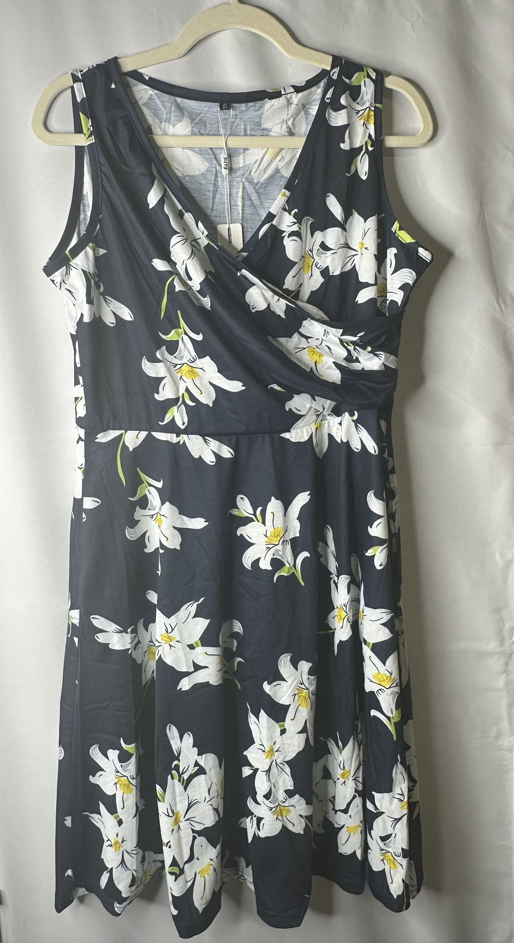 KILIG Women's Casual V Neck Floral Sundresse  Size XL