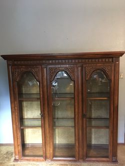 Lighted glass china cabinet