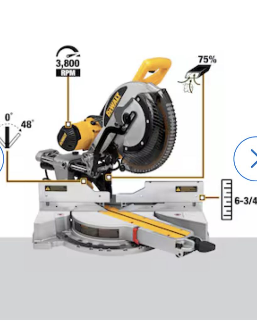Dewalt 12inch Double Beveling Miter Saw