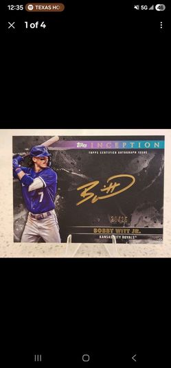 2024 Topps Inception Bobby Witt Jr. Silver Signing GOLD Auto /25 Royals