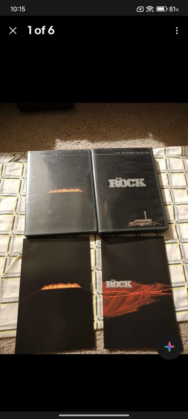 Armageddon OOP DVD Criterion Collection + THE ROCK MICHAEL BAY DVD LOT RARE