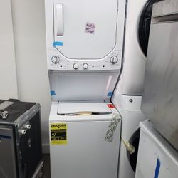 washer and dryer GE 220 volt  side 24 warranty stackable ready to deliver