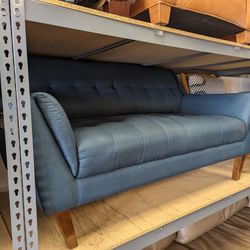 Free Delivery! Blue Tufted Loveseat Couch 