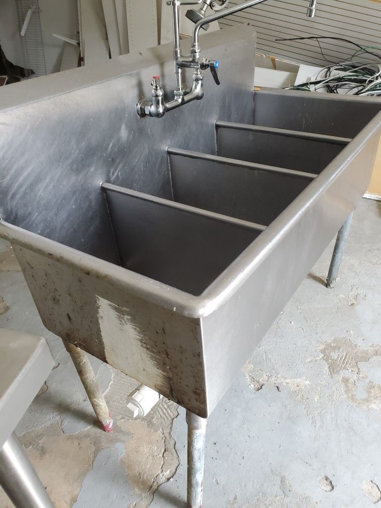 4 Compartment Sinkw/faucet |Restaurant|Laundry|Store