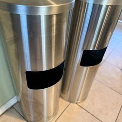Stainless Steel Floor Stand Wipe Dispenser with Built-in Trash Can: 1 available 