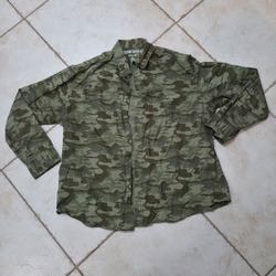 Mossimo supply co. Camouflage long sleeve button up shirt size XXL