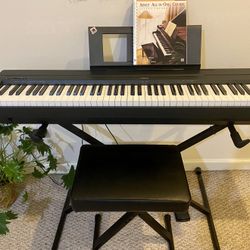 Like New - Yamaha P71 88-key (Firm On Price) digital piano  Portable Stand & Bench 