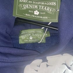 Navy blue denim hoodie, Black And White Sp1der Hoodie