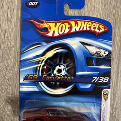 New Mattel Hot Wheels 2005 Burgundy ‘69 Corvette First Editions 7/38