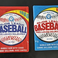1988 and 1989 Topps O-Pee-Chee Unopened Packs