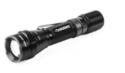 Husky 1800 Lumens Dual Power LED Rechargeable Tactical Focusing Flashlight