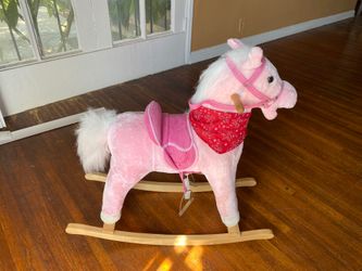 Pink horse that makes galloping sounds