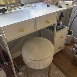 White Vanity Table 