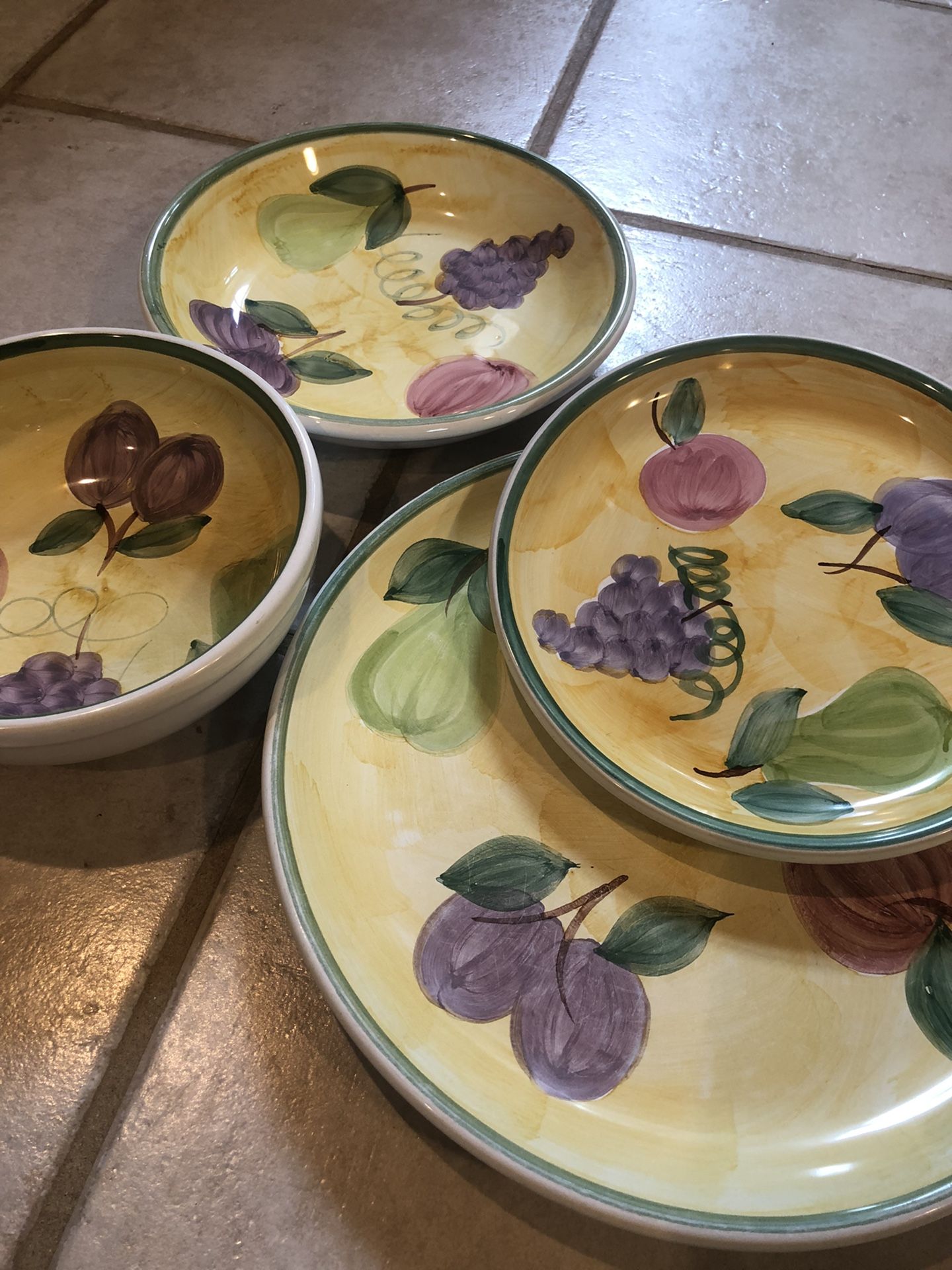 Caleca Painted Dish Set Made In Italy