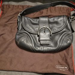 COACH Black Leather Shoulder Bag **GREAT CONDITION**
