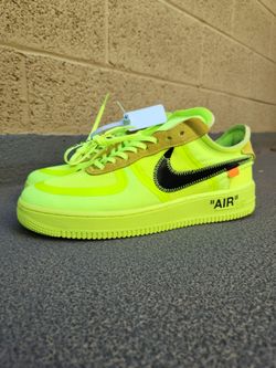 Nike Mens Sz 12 Air Force 1 x Off-White The Ten Volt Sneakers Shoes 315122-111