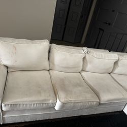 Sectional White Couch 
