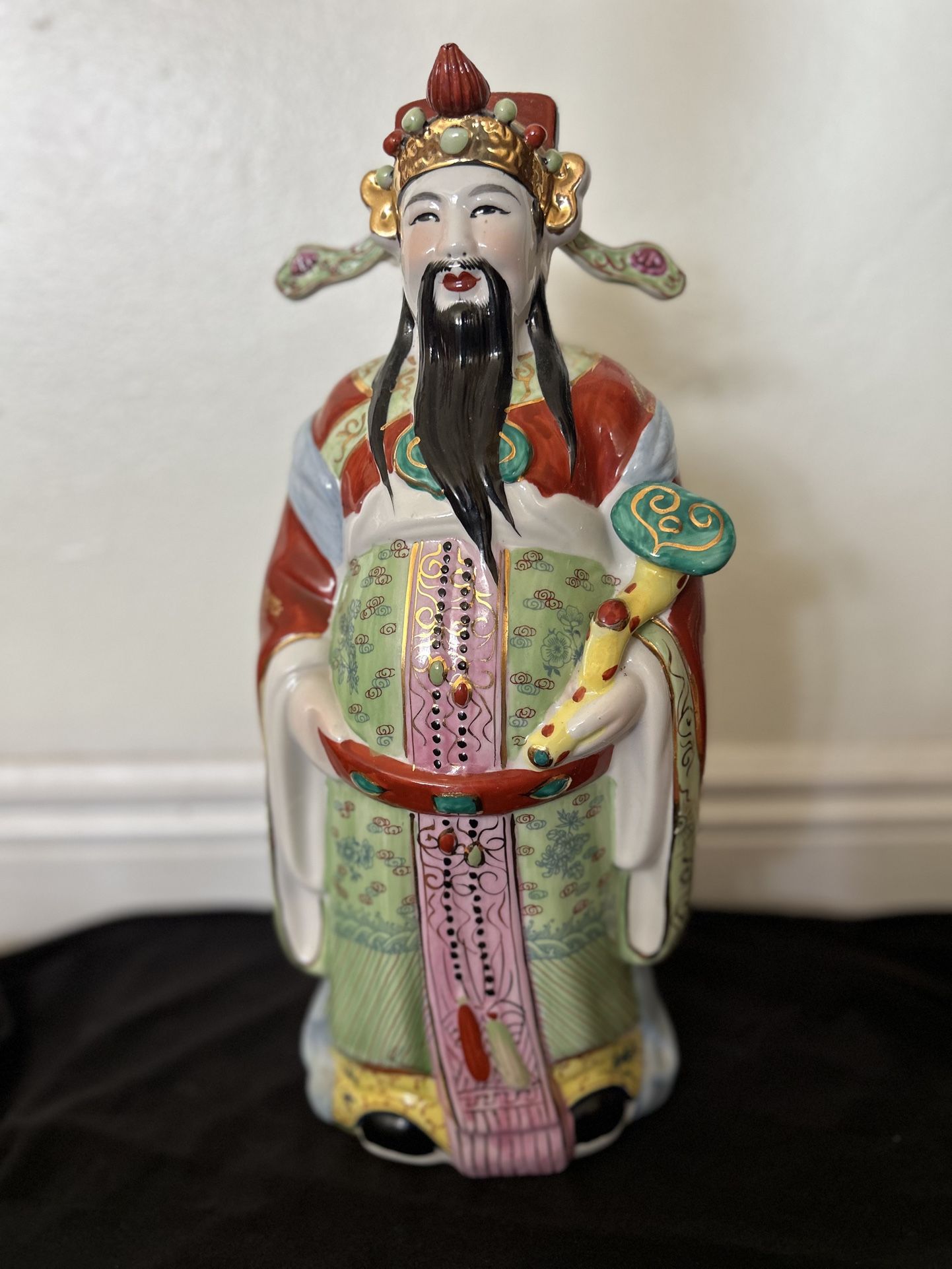 Porcelain God of Wealth (Cai Shen) Statue