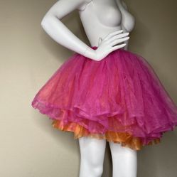 Pink And Orange Ballerina Tutu Skirt 