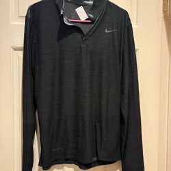 Nike Pro Elite Long Sleeve Men's Running Jersey - Blue, Large