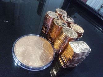 CHEAPEST PRICE ONLINE 1 oz coins and bars tubes of copper 20 oz per tube 5 oz coin