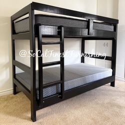 New Twin Bunk Bed With Mattresses 