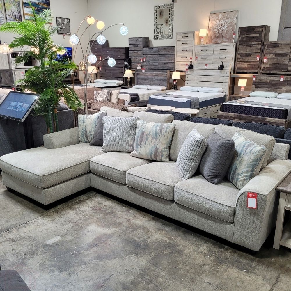 NEW SECTIONAL SOFA PEWTER COLOR || SKU#ASH39504LAFTC