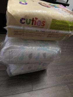 diaper  cuties size 6，and 2 packs diapers up &up ，free wipse