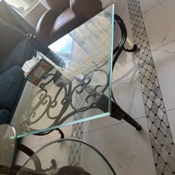 Glass Table With Both End Like New