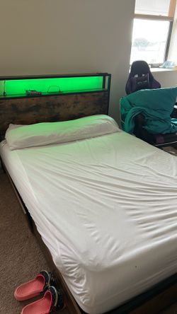 Bed frame with mattress
