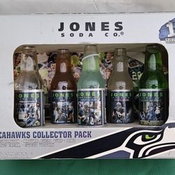 NEW Jones Soda Co SEAHAWKS COLLECTOR PACK (5)-12 oz Bottles Soda