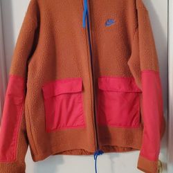 Nike Sherpa Zip Up Jacket Size L