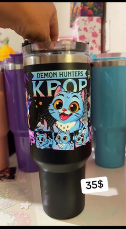 Demon Hunters Kpop Cat Tumbler