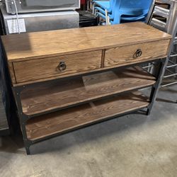 Wood & Metal Console Table – Excellent Condition!
