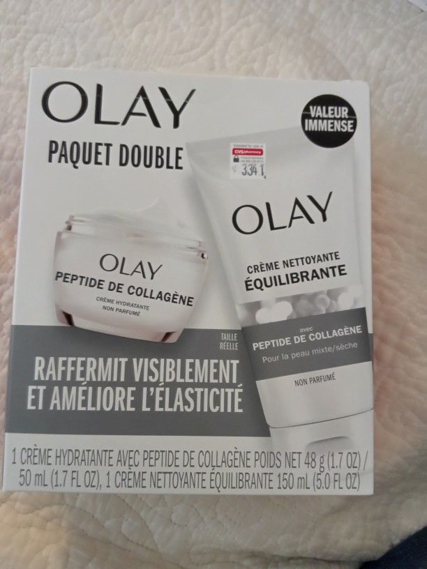 Olay Duo Pack Face Cream And Face Wash Skin Care Moisturizer 