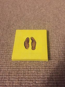 Hoof Print on painted canvas