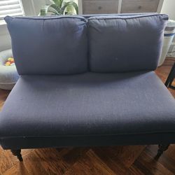 Linen Settee For Sale 