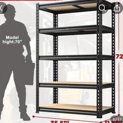 Brand New In Box Heavy Duty Garage Shelves 36"×12"×72" Holds Upto 2000lbs