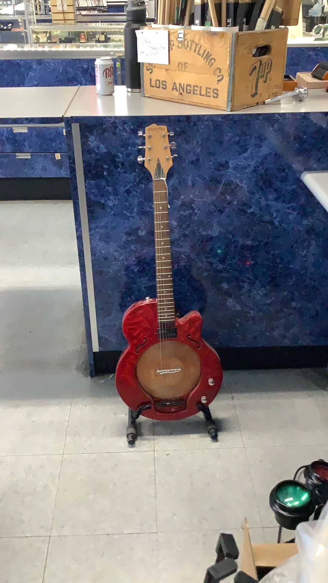 Heli Arc Red Tail Bomer Aluminum Guitar